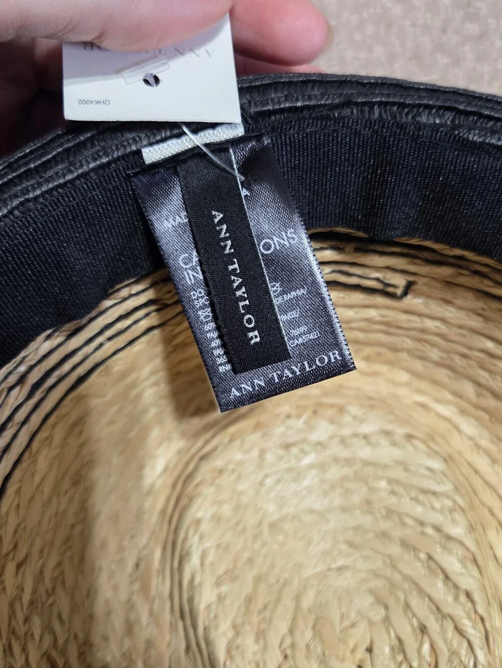 Ann Taylor New Straw Hat One Size Summer Beach Tropical Cruise Resortwear